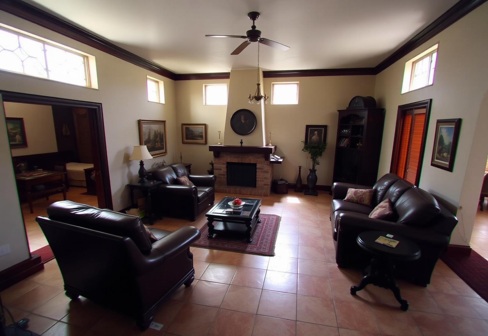 Dated Mediterranean interior before renovation